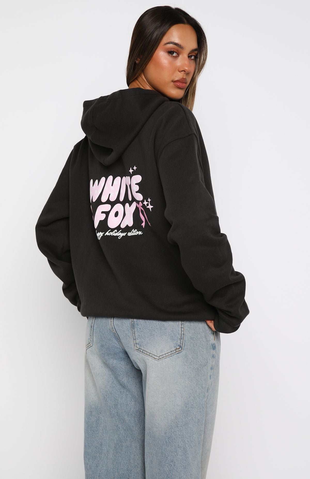 Christmas Feeling Oversized Hoodie Charcoal