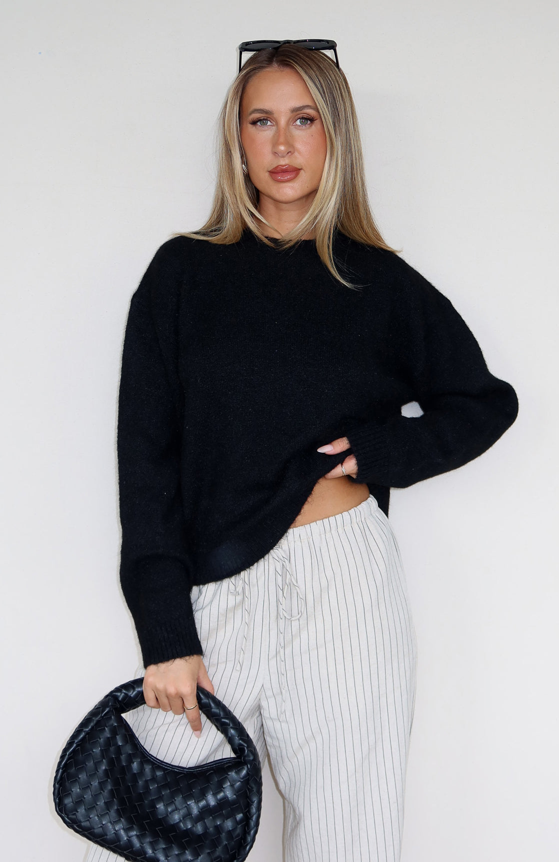 Warm Whispers Knit Sweater Black