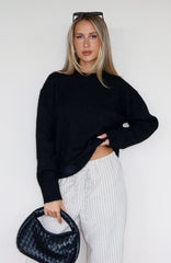 Warm Whispers Knit Sweater Black