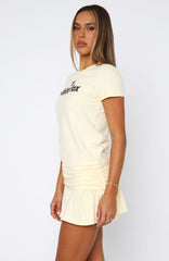 From The Archives Charli Relaxed Baby Tee Lemon