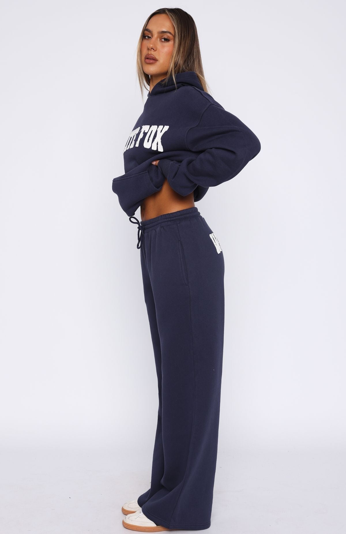 Shout It Out Wide Leg Sweatpants Navy