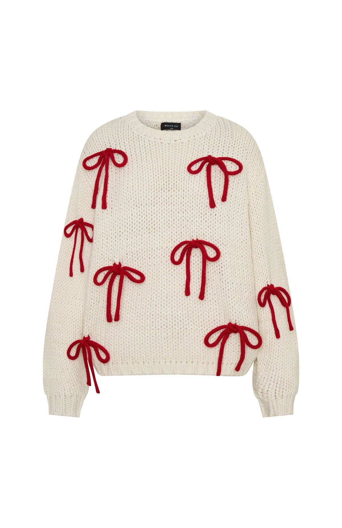 Candy Cane Crush Knit Sweater Cream