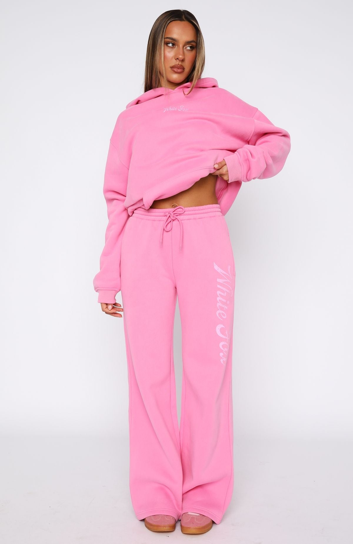 The Good Life Wide Leg Sweatpants Pink
