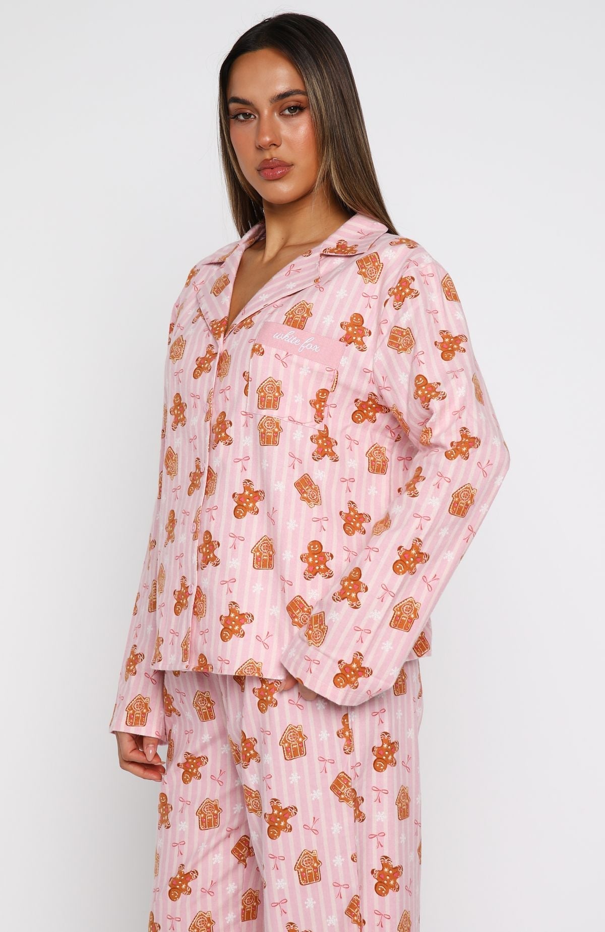 Dreamland Long Sleeve Pyjama Set Gingerbread Twist