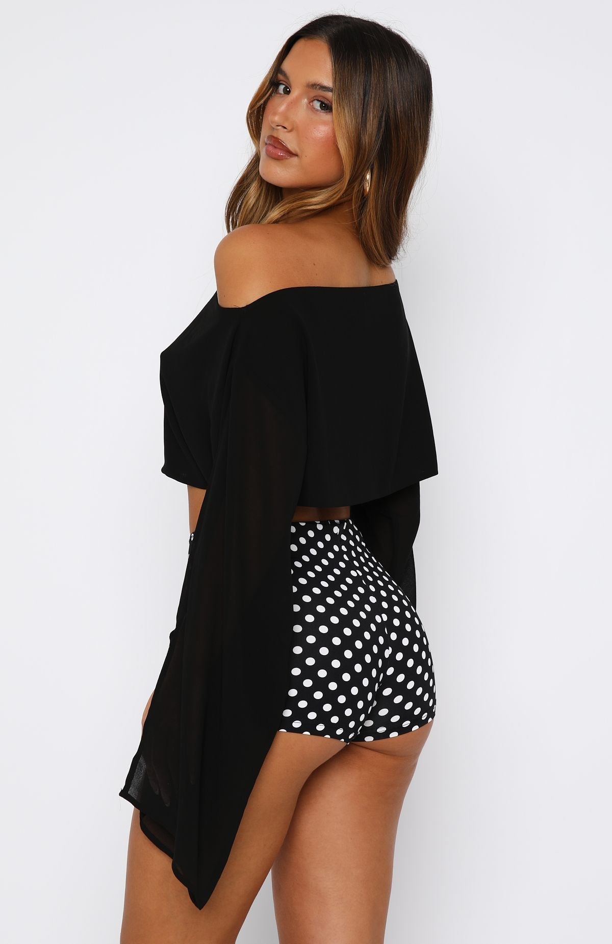 Desert Drifts Long Sleeve Top Black