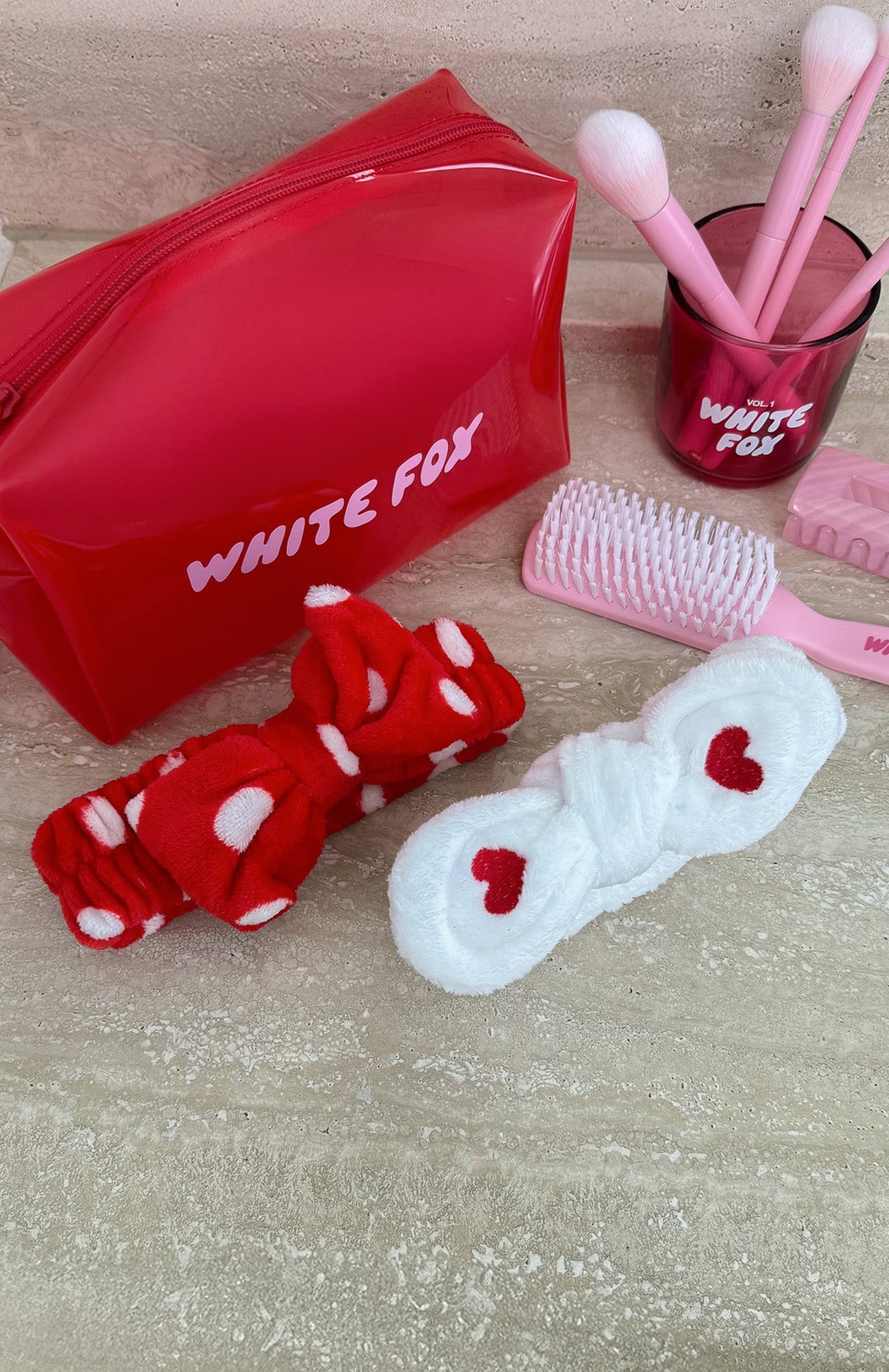 Kesia Beauty Headband 2 Pack Red/White