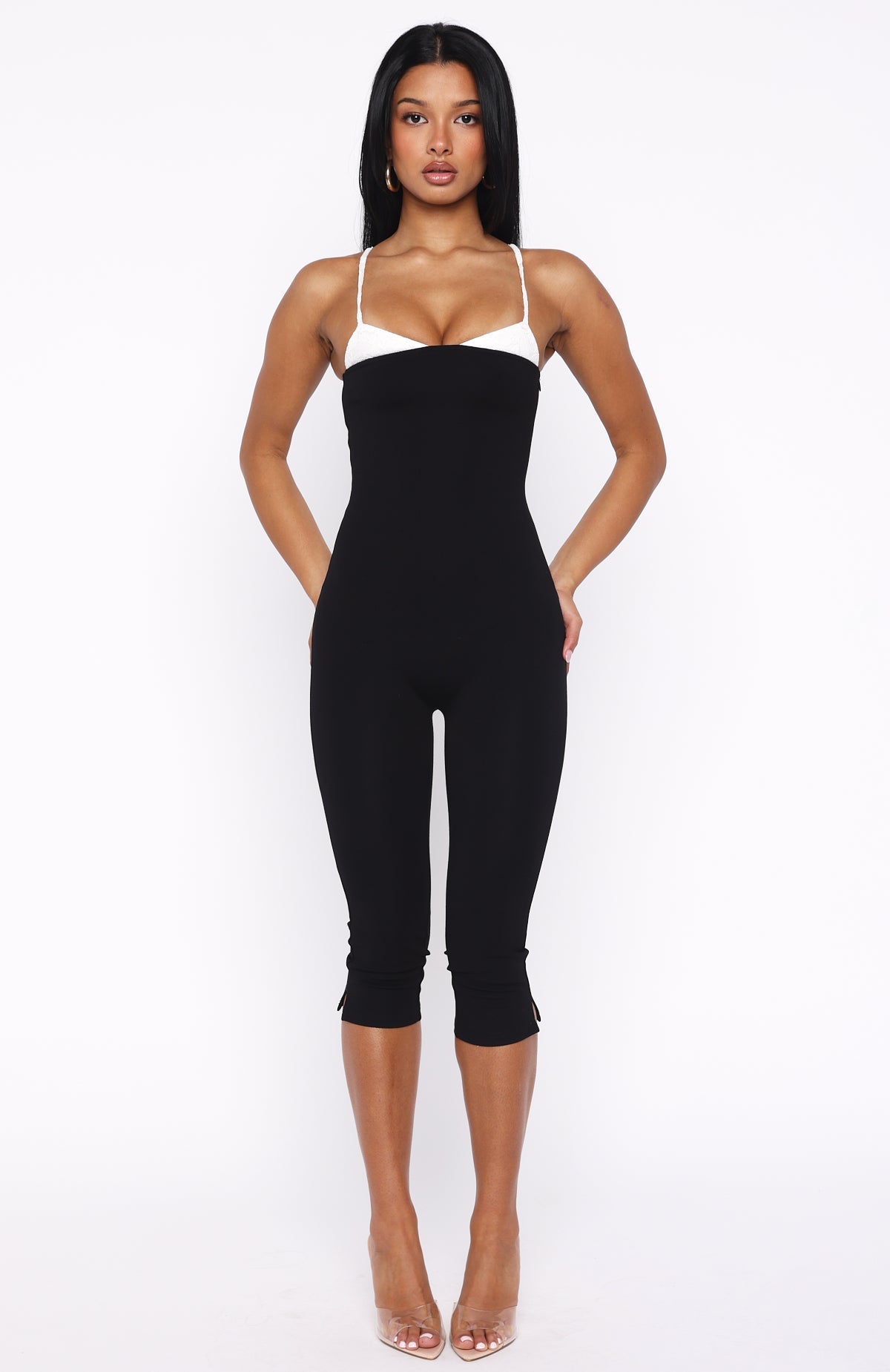 Come Back For Me Capri Jumpsuit Black