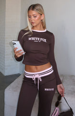 Everything We Do Long Sleeve Baby Tee Chocolate