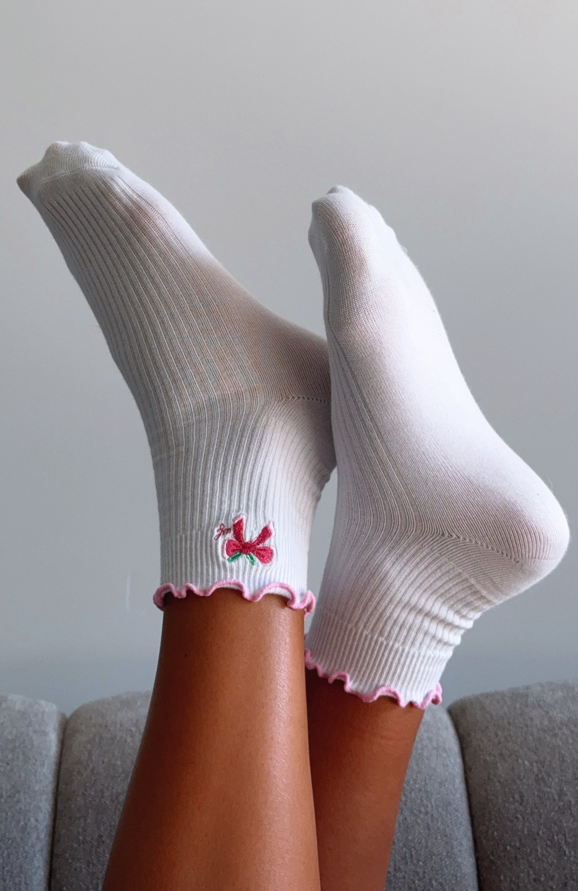 Festive Socks 2 Pack White