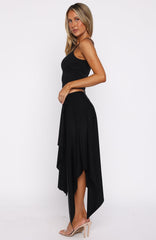 Free All Night Midi Skirt Black