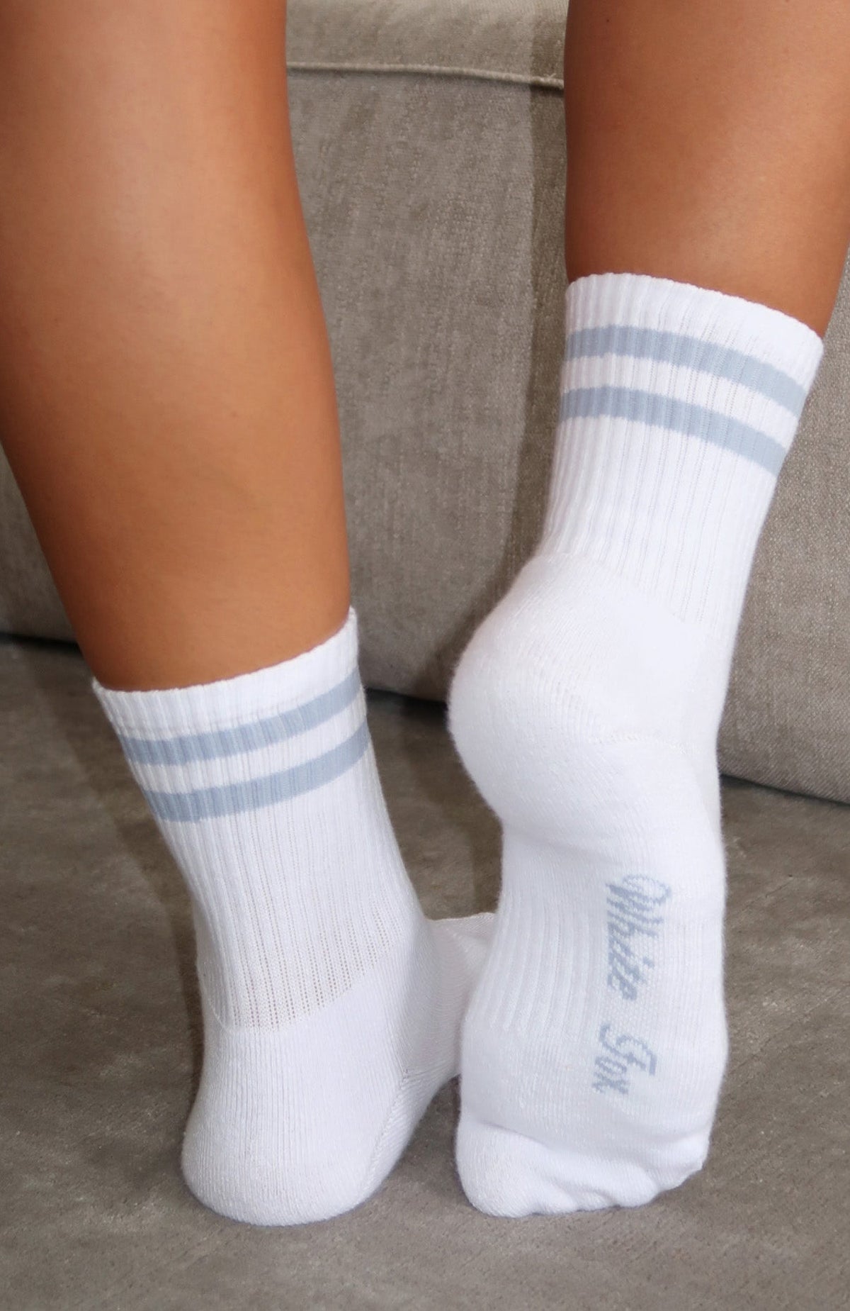 Grounded Socks White/Blue