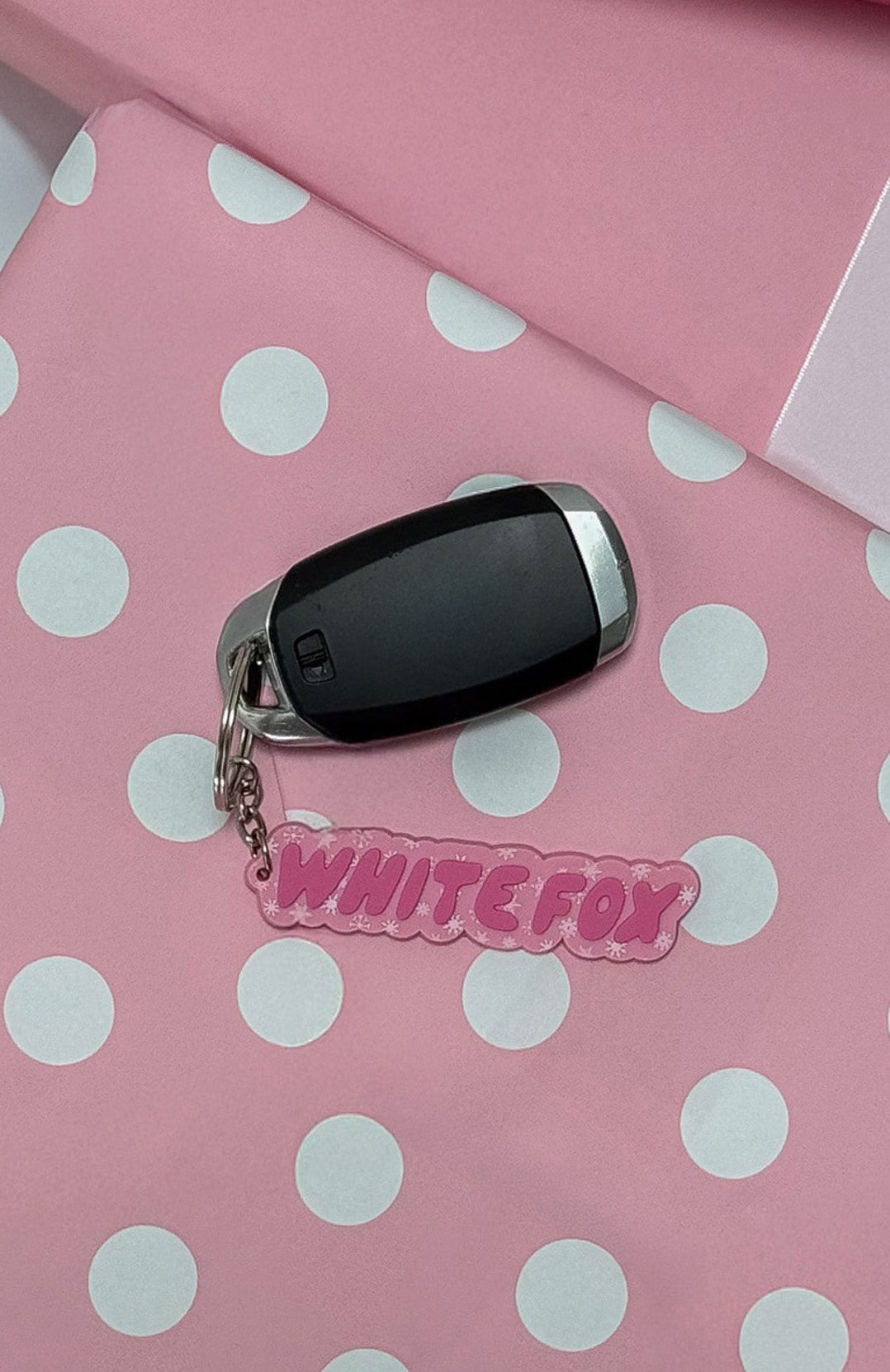 I've Got You Keychain Pink Snowflake