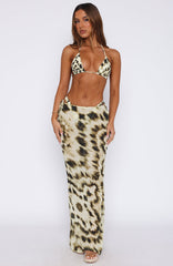 Luminous Maxi Skirt Gilded Touch