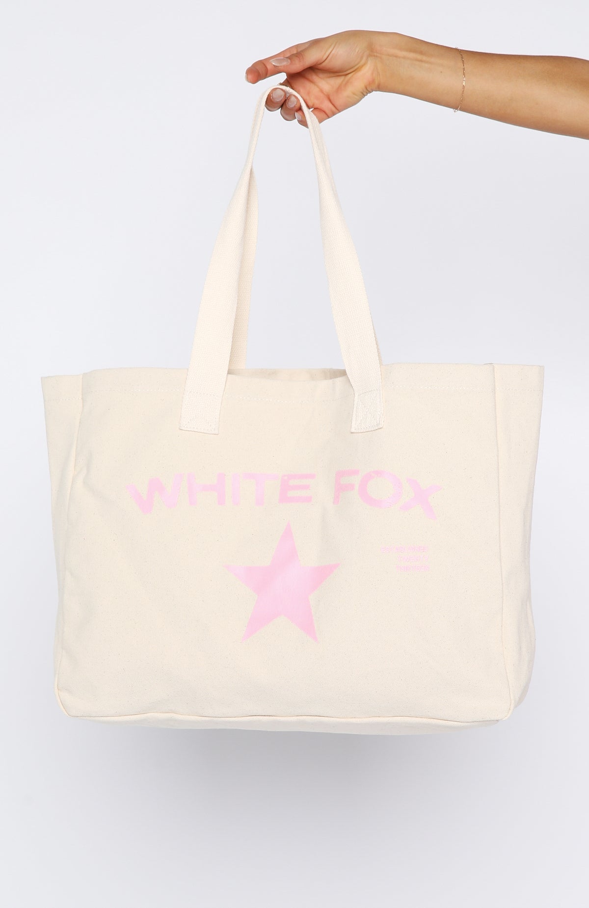 Never Wrong Tote Bag Natural/Pink