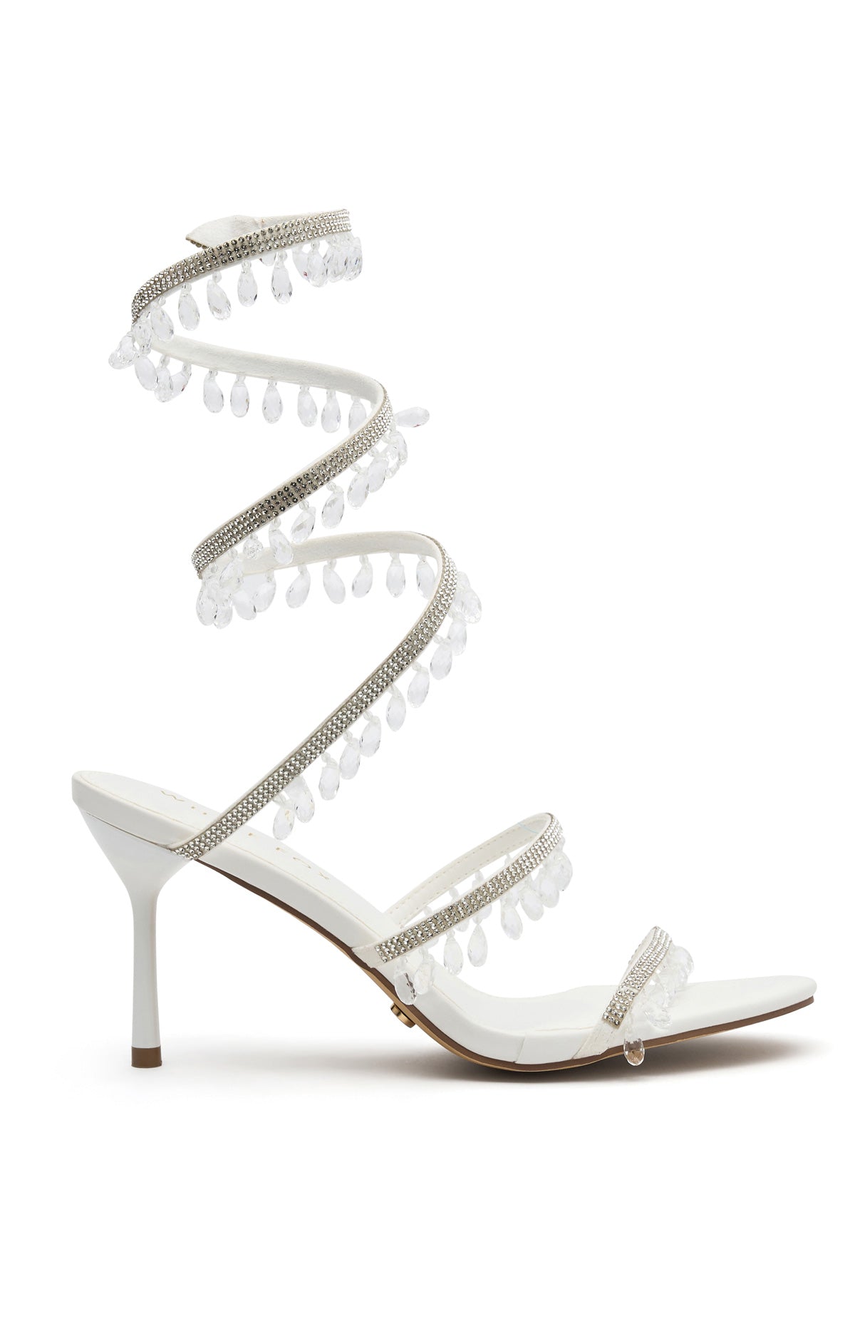 Soliel Wrap Heels White/Clear
