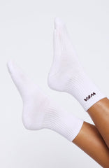 WFA Socks White/Merlot
